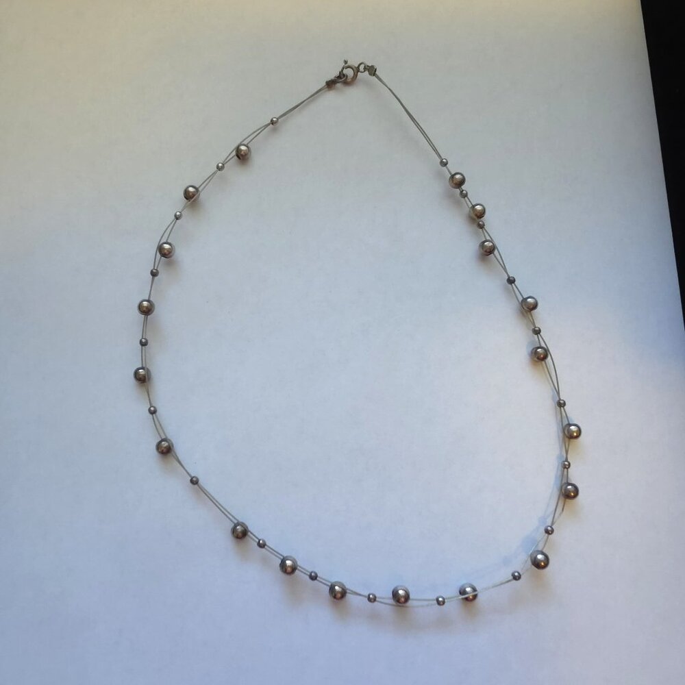 Silpada N1184 Sterling Silver Floating Bead Necklace .925 Y2K Retired